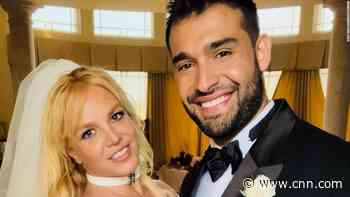 Britney Spears wears elegant Versace gown to wed Sam Asghari