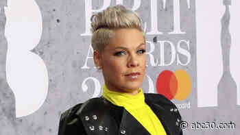 Singer Pink visits Central Valley water park