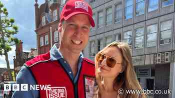 Prince William spotted selling homeless magazine in London