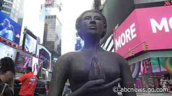 Video Statue honoring playwright Lorraine Hansberry unveiled in Times Square - ABC News