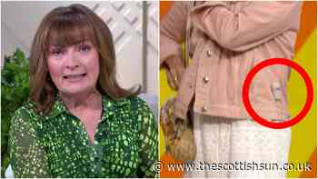 Awkward moment Lorraine guest is caught with SECURITY TAG on dress... - The Scottish Sun