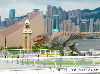 Un tyrannosaure et un stégosaure robotisés grandeur nature prennent vie à Harbour City et à Times Square, à Hong Kong