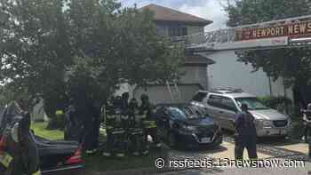 Person jumps from burning house in Newport News, another rescued; 4 people hurt in total