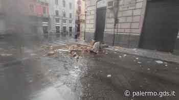 Violento temporale all'alba a Palermo, crollati due balconi in via Roma - Giornale di Sicilia