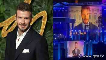 David Beckham overcome with emotion as his face beams onto Buckingham Palace - Geo News