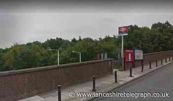 Why was the train line between Accrington and Rose Grove blocked this morning