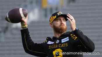 Veteran Evans comfortable in starting role with Hamilton Tiger-Cats - Nanaimo News NOW