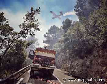 Les images du violent incendie qui ravage l'arrière-pays de Grasse ce samedi