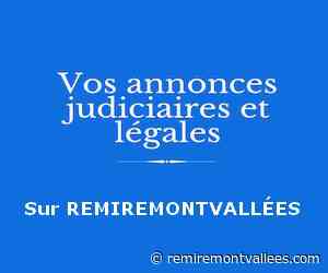 Annonce légale – Dissolution (Epinal) - Remiremontvallées.com