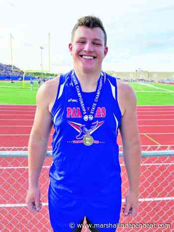 STATE TRACK AND FIELD: TMB's Tony Nelson wins shot put championship for second straight year at Class A meet - Marshall Independent