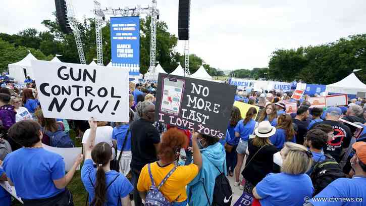 'Enough is enough' say thousands demanding new U.S. gun measures