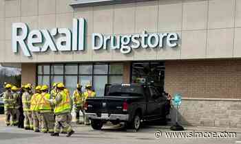 Pickup truck crashes into Rexall Drugstore in Alliston - simcoe.com