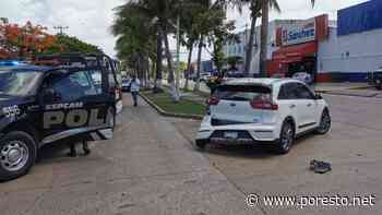 Accidentes en Ciudad del Carmen: Conductora choca contra patrulla de la SSP Campeche - PorEsto