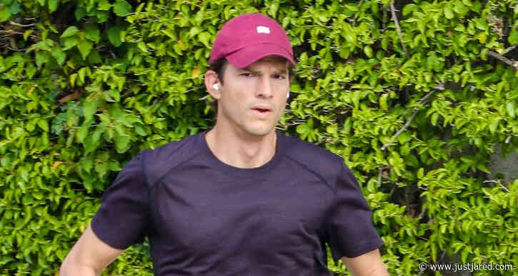 Ashton Kutcher Kicks Off His Morning with Jog Around Beverly Hills
