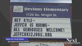 It's a Sign: Jeffco Schools has a sense of humor