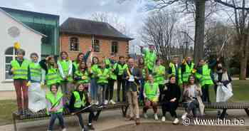 Kinderraad neemt stadspark onder handen en geeft hiermee startschot voor lenteschoonmaak - Het Laatste Nieuws