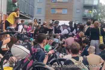 Peckham: Protesters block van after immigration arrest