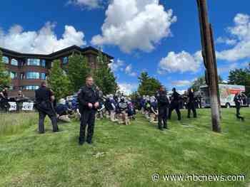31 linked to white nationalist group arrested near Pride event in Idaho