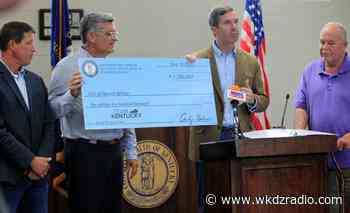 Beshear Hand Delivers $1.2M Check For Land Surveys To Dawson Springs - wkdzradio.com