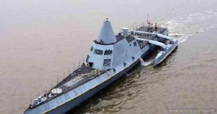 Chinese Navy Drone Ship Seen at Sea, Experts Notice Critical Detail Right Away