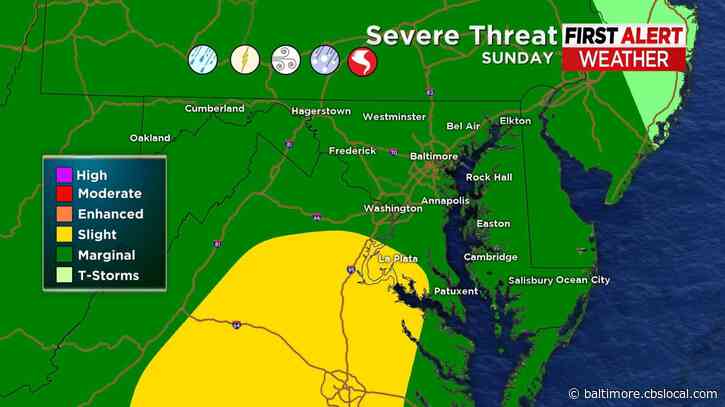 Maryland Weather: Alert Day Issued With Severe Storms Possible This Evening