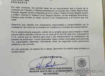 Regidor de Coatepec pasa charola a empresarios para comprar pintura - Imagen del Golfo