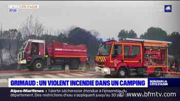 Grimaud: un incendie dans un camping, une trentaine de touristes relogés - BFMTV