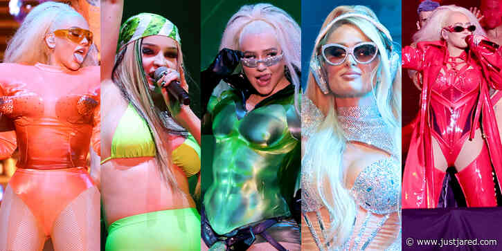 Christina Aguilera Wears a Phallic Strap On, Pays Homage to Her 'Dirrty' Video at LA Pride Event!
