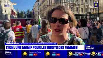Lyon: une manifestation contre les violences faites aux femmes - BFMTV