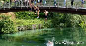 Un tuffo nel Velino per salutare l'anno scolastico | VIDEO - Rieti Life