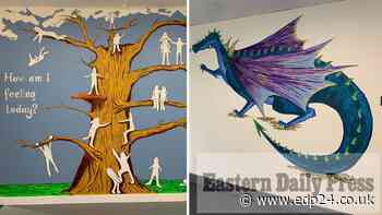 King's Lynn artist paints murals at Fen Rivers Academy - Eastern Daily Press
