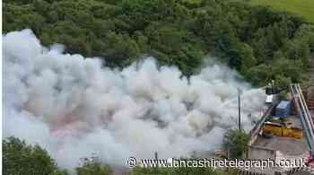 Burnley: Road reopens as crews extinguish fire
