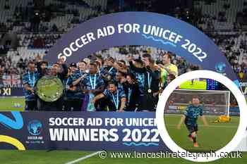 Blackburn: Lee Mack  scores winning penalty at Soccer Aid 2022