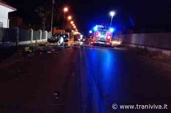 Violento incidente nella notte in via Barletta, un'auto si ribalta - TraniViva