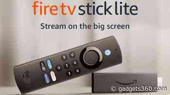 Amazon Fire TV Stick Lite With All-New Alexa Voice Remote Lite Launched in India