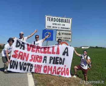 Per festeggiare lo scudetto del Milan, tifosi a piedi da Vercelli a San Siro - tgvercelli.it