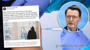 Lauterbach bekennt sich plötzlich zum Thema Impfschäden - Nordkurier