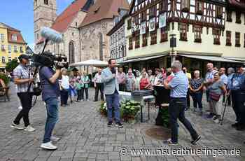 MDR-Dreh in Schmalkalden - Moderator stürmt Kirchturm von St. Georg - inSüdthüringen