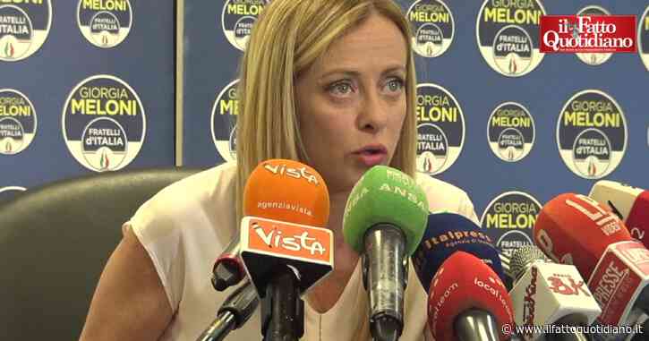 Comunali, Meloni avverte Salvini e Berlusconi: “Fossi in loro lascerei l’esecutivo Draghi. Centrodestra non deve essere ondivago”