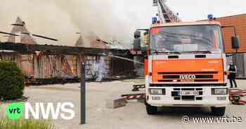 Brand legt schuur en auto volledig in de as in Lokeren - VRT NWS