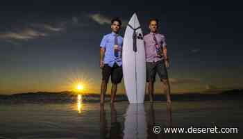 Entrepreneur father and son surfers create ties out of boardshort material - Deseret News