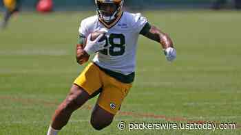 AJ Dillon's legs stole the show at Packers charity softball event - Packers Wire