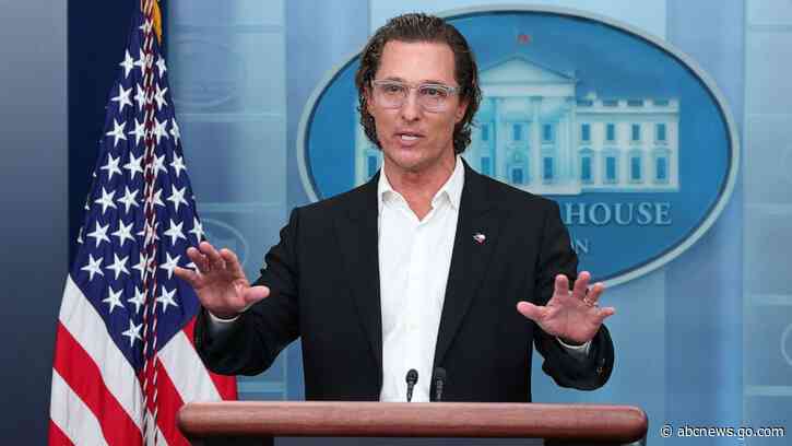 Matthew McConaughey reacts to bipartisan gun control framework - ABC News