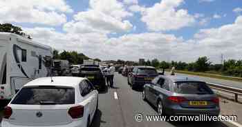 'Apocalyptic scenes' after car crashes on M5 and air ambulance lands - Cornwall Live