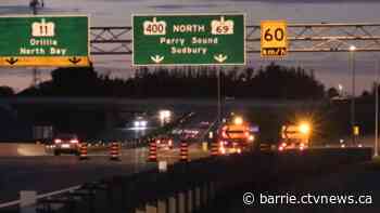 Springwater motorcycle crash closes Hwy 400