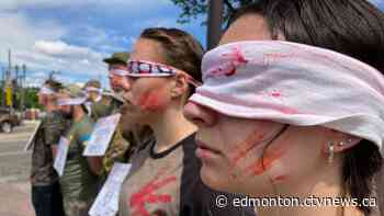 Edmonton protest gives voice to those impacted by war in Ukraine - CTV News Edmonton