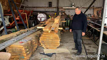 1 jaar na de valwind: Cees maakt tuintafels van omgewaaide boom - Regio90