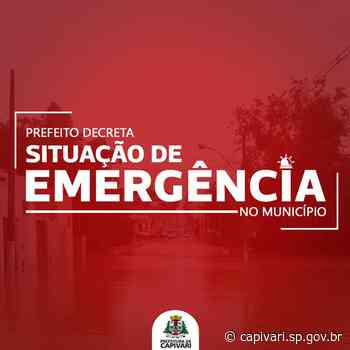 Prefeito decreta Situação de Emergência em Capivari - Prefeitura de Capivari (.gov)