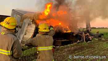Suspicious fire at airport in Springwater Township under investigation