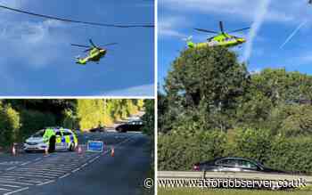 Oxhey Lane shut and air ambulance called after motorbike crash